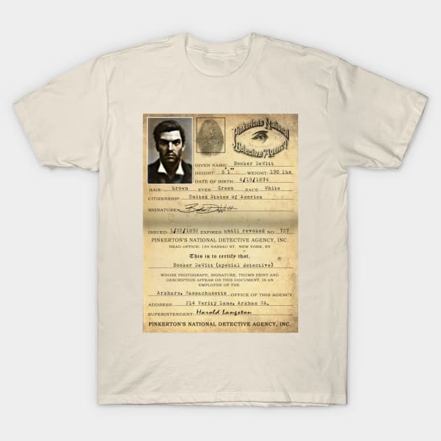 Booker DeWitt Papers T-Shirt by gruntcooker